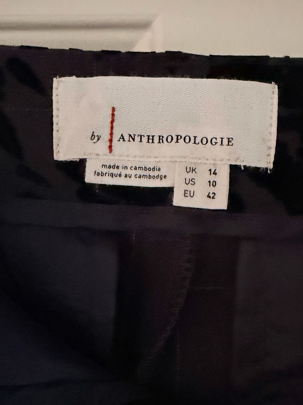 Anthropologie Black Floral Wide-Leg Pants - Picture 3 of 3